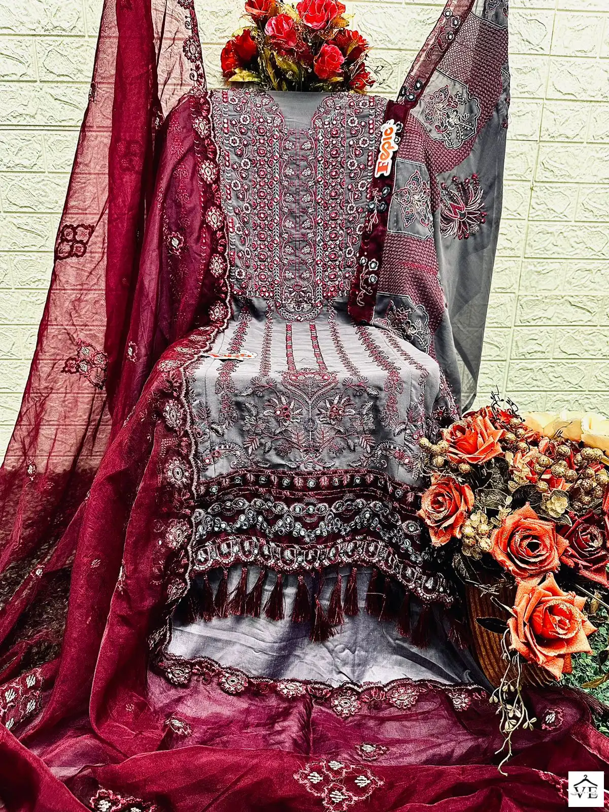 Fepic C-1318 Georgette Wholesale Pakistani Suit — Wholesale Salwar Suits, MPA wholesale from Surat — view 2