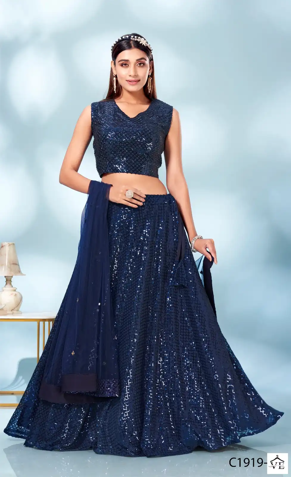 Amoha C1919 Imported Sequin Wholesale Lehenga Catalog - Image 2