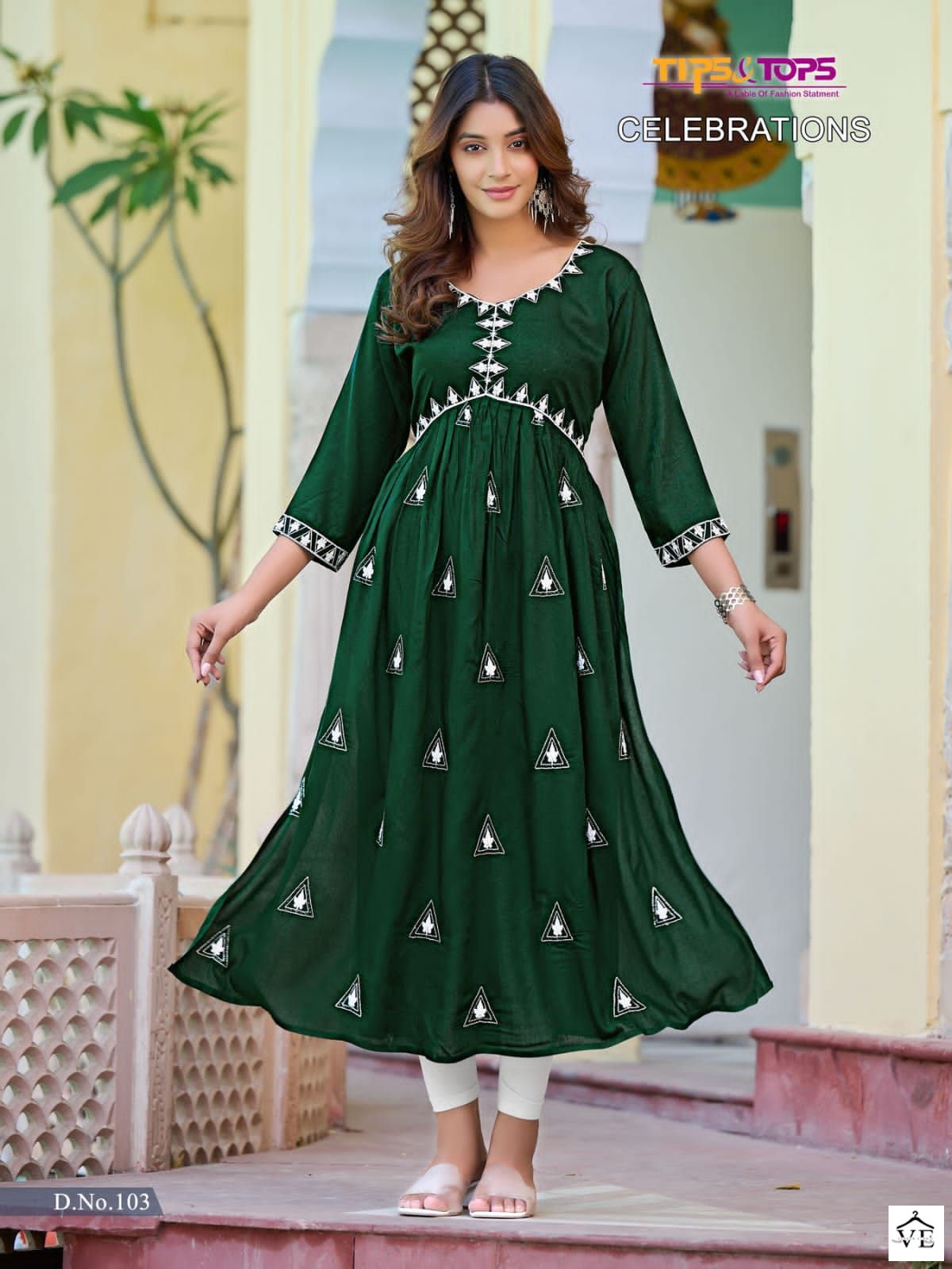 Tips & Tops Celebrations Heavy Rayon Wholesale Kurtis Catalog — Wholesale Kurtis, MPA wholesale from Surat - Gallery Image 5