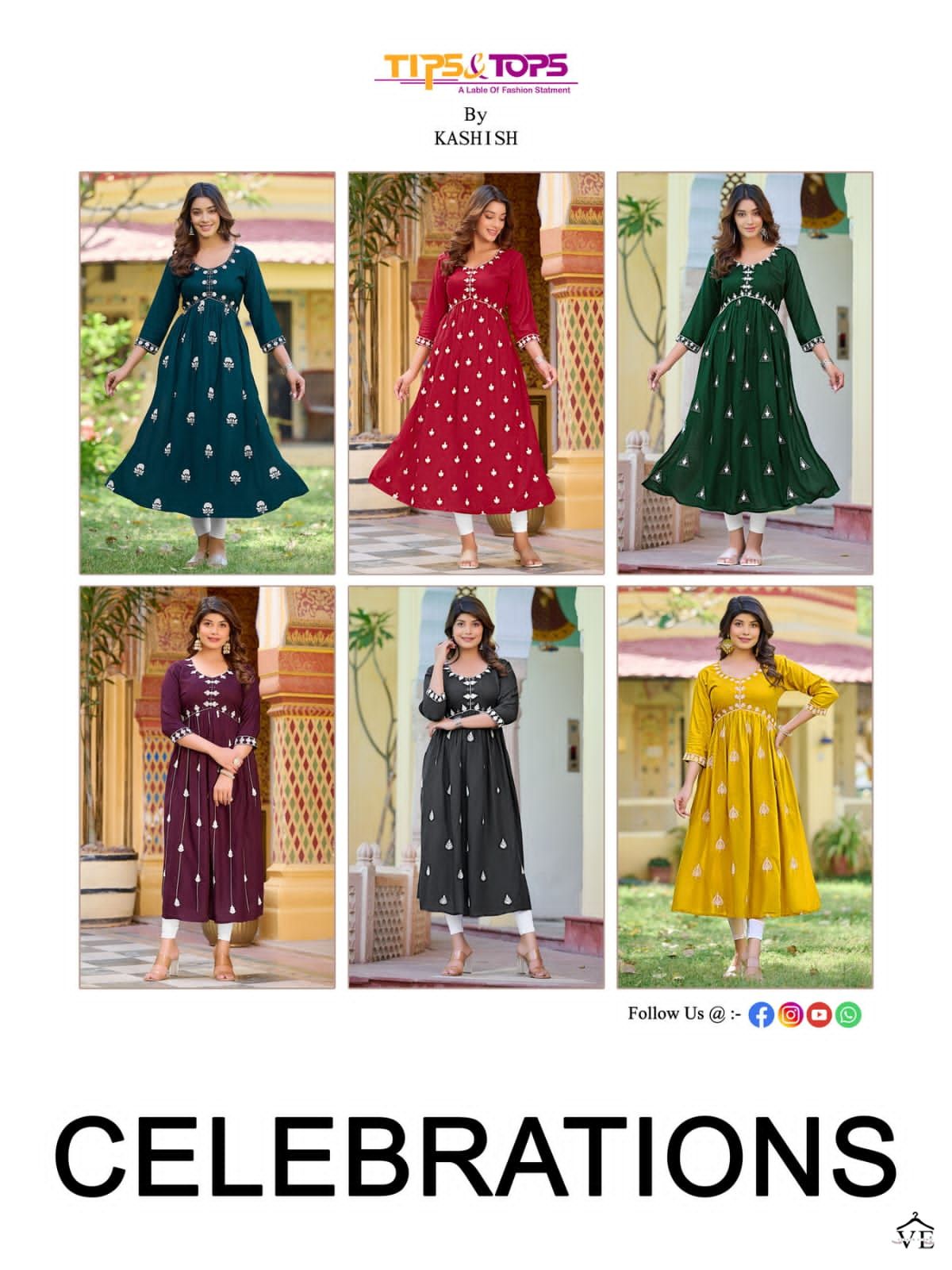Tips &amp; Tops Celebrations Heavy Rayon Wholesale Kurtis Catalog — Wholesale Kurtis, MPA wholesale from Surat — view 7