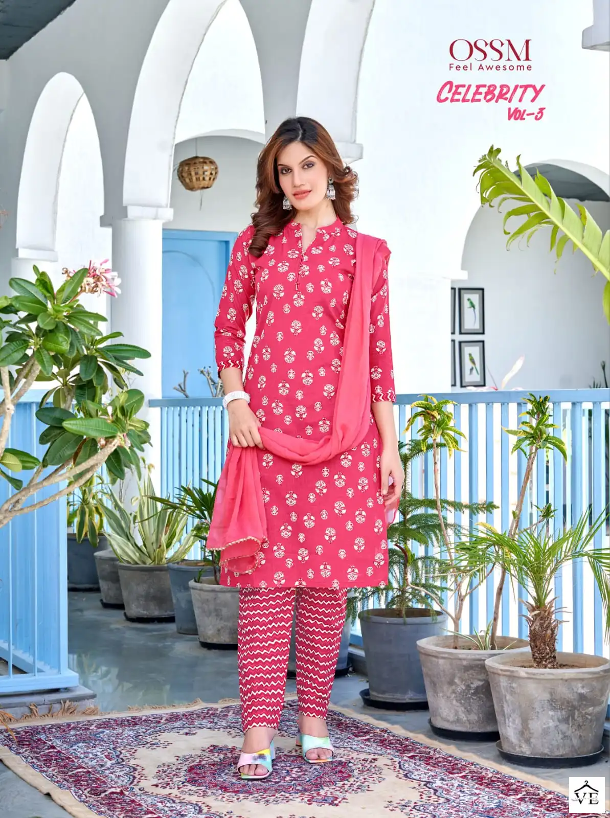Ossm Celebrity Vol 3 Cotton Print Wholesale Readymade Salwar Suit Catalog — Wholesale Salwar Suits, MPA wholesale from Surat - Gallery Image 2