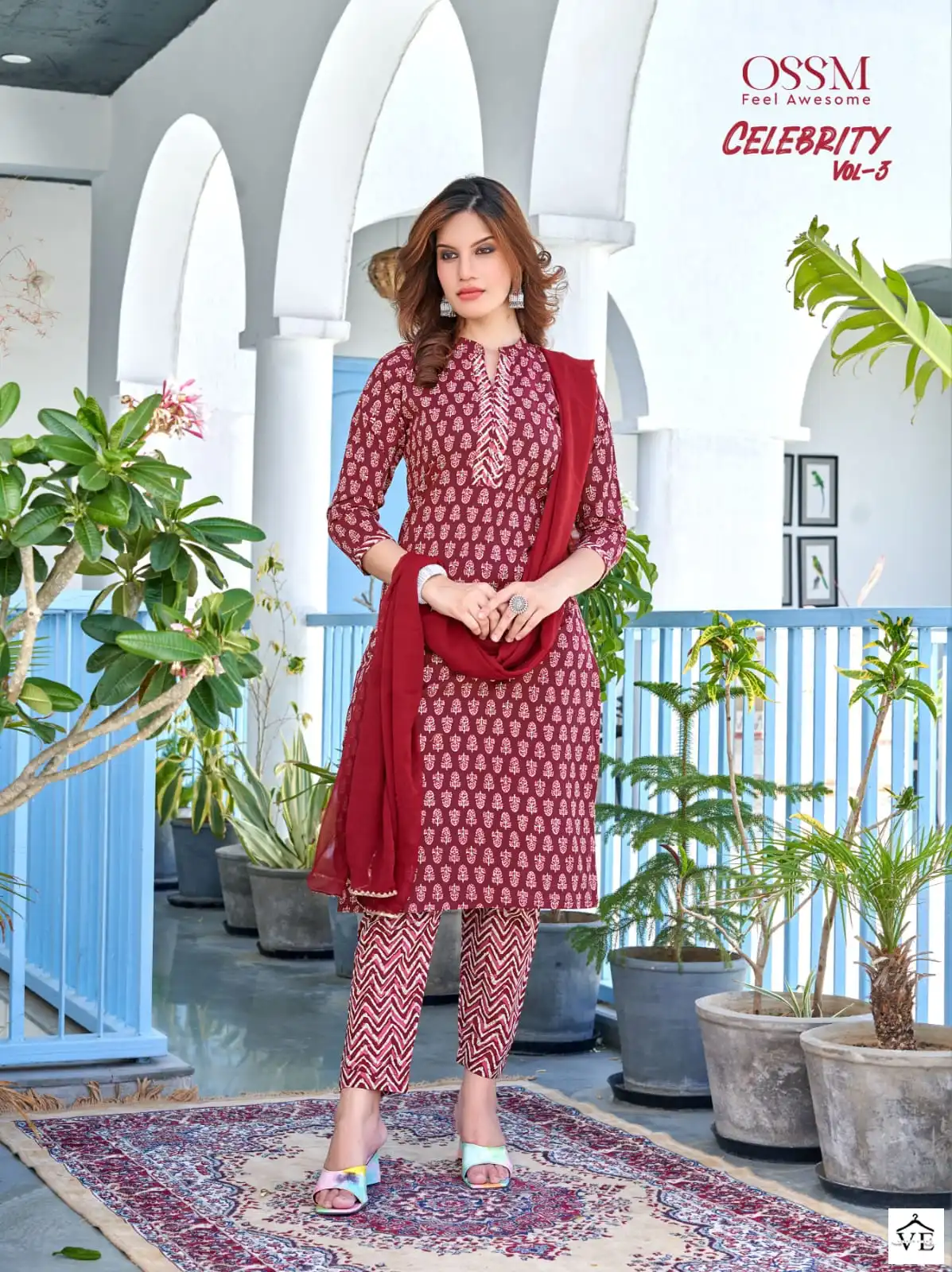 Ossm Celebrity Vol 3 Cotton Print Wholesale Readymade Salwar Suit Catalog — Wholesale Salwar Suits, MPA wholesale from Surat - Gallery Image 4