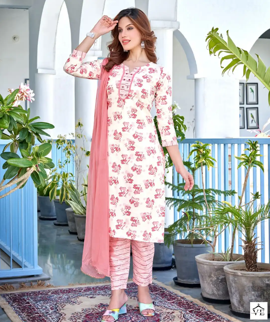 Ossm Celebrity Vol 3 Cotton Print Wholesale Readymade Salwar Suit Catalog — Wholesale Salwar Suits, MPA wholesale from Surat — view 1