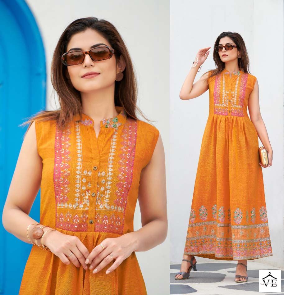 Rangjyot Charvi Vol 2 Rayon Two Tone Wholesale Long Gown Catalog — Wholesale Kurtis, MPA wholesale from Surat — view 5