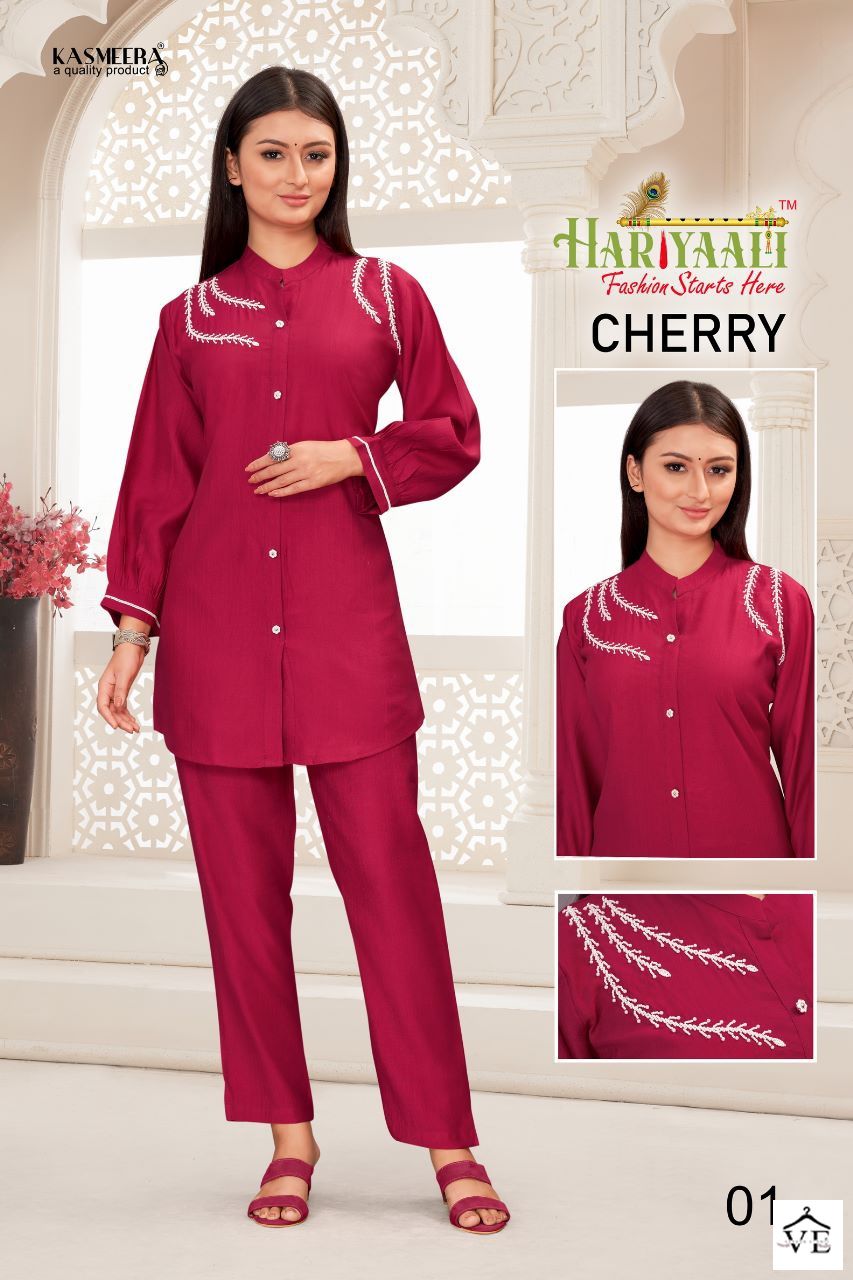 Hariyaali Cherry Vetican Silk Wholesale Co-ord Set Catalog — Wholesale Kurtis, MPA wholesale from Surat - Gallery Image 6