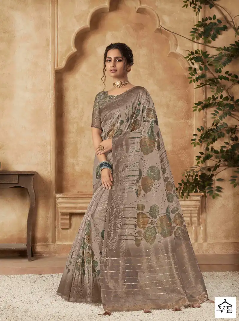 Pankh Chhapa Vol 3 Organza Wholesale Sarees Catalog - Image 11