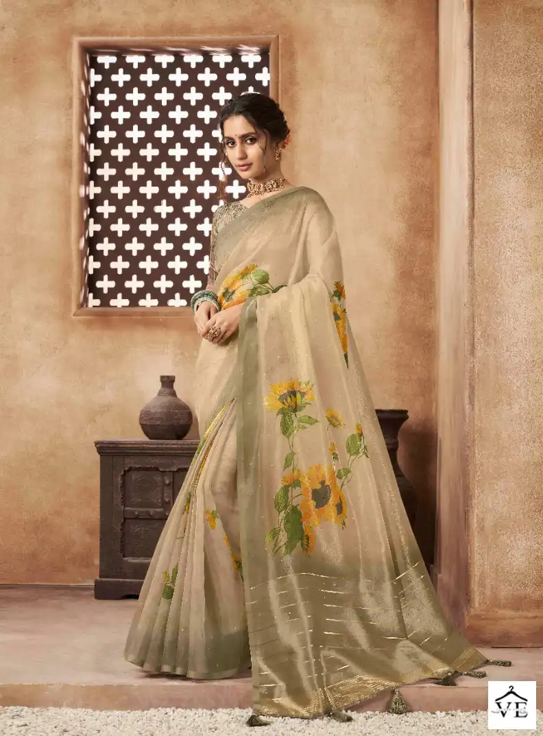 Pankh Chhapa Vol 3 Organza Wholesale Sarees Catalog - Image 4