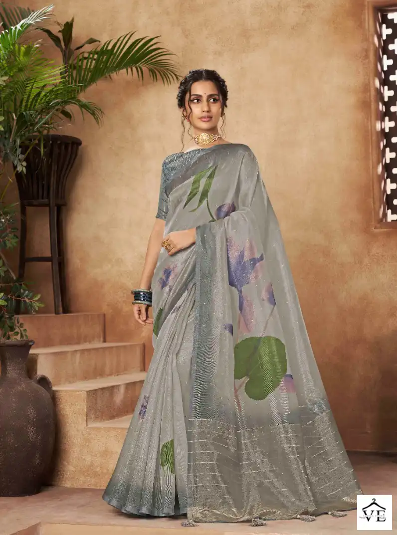 Pankh Chhapa Vol 3 Organza Wholesale Sarees Catalog - Image 6