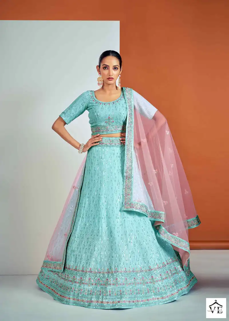 Arya Cinderella Vol 16 Georgette Wholesale Bridal Lehenga Catalog — Wholesale Lehenga, MPA wholesale from Surat - Gallery Image 5