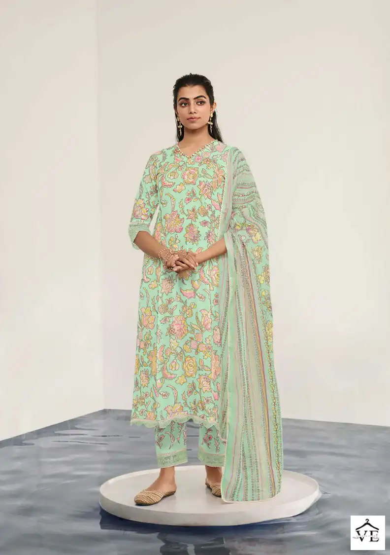 Jayvijay Claudia 8045 Pure Linen Wholesale Designer Salwar Suit Catalog — Wholesale Salwar Suits, MPA wholesale from Surat - Gallery Image 3