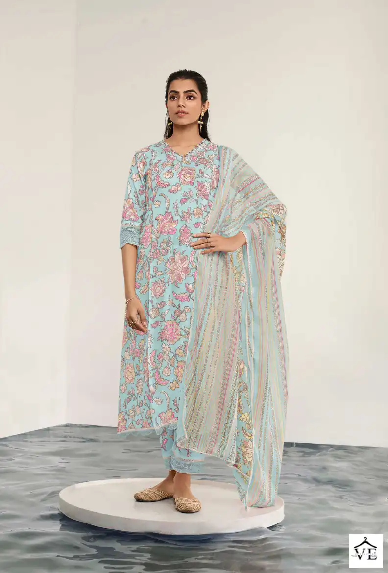 Jayvijay Claudia 8045 Pure Linen Wholesale Designer Salwar Suit Catalog — Wholesale Salwar Suits, MPA wholesale from Surat - Gallery Image 4