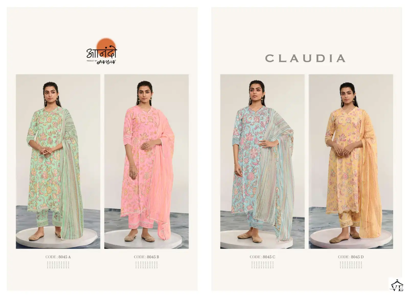 Jayvijay Claudia 8045 Pure Linen Wholesale Designer Salwar Suit Catalog — Wholesale Salwar Suits, MPA wholesale from Surat — view 5