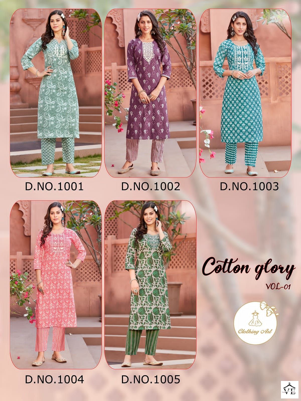 Clothing Art Cotton Glory Vol 1 Pure 60*60 Cotton Print Wholesale Kurti Catalog — Wholesale Kurtis, MPA wholesale from Surat — view 5