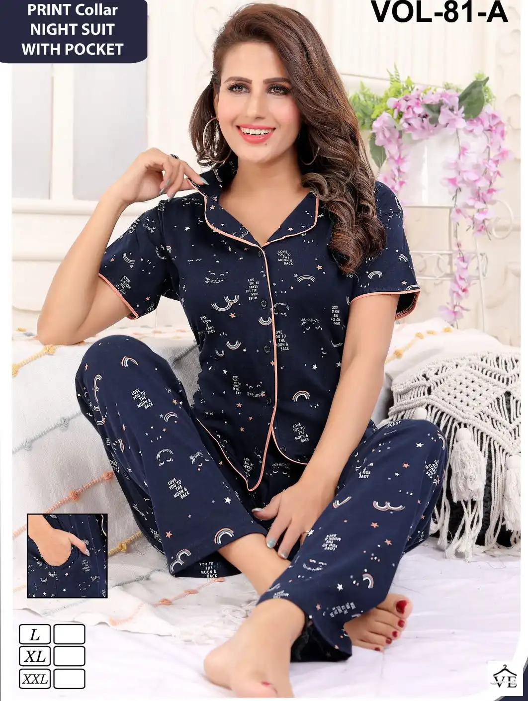 Vardan Ethnic Collor Ns Vol 81 A Cotton Printed Wholesale Night Suits Catalog — Wholesale, MPA wholesale from Surat — view 1