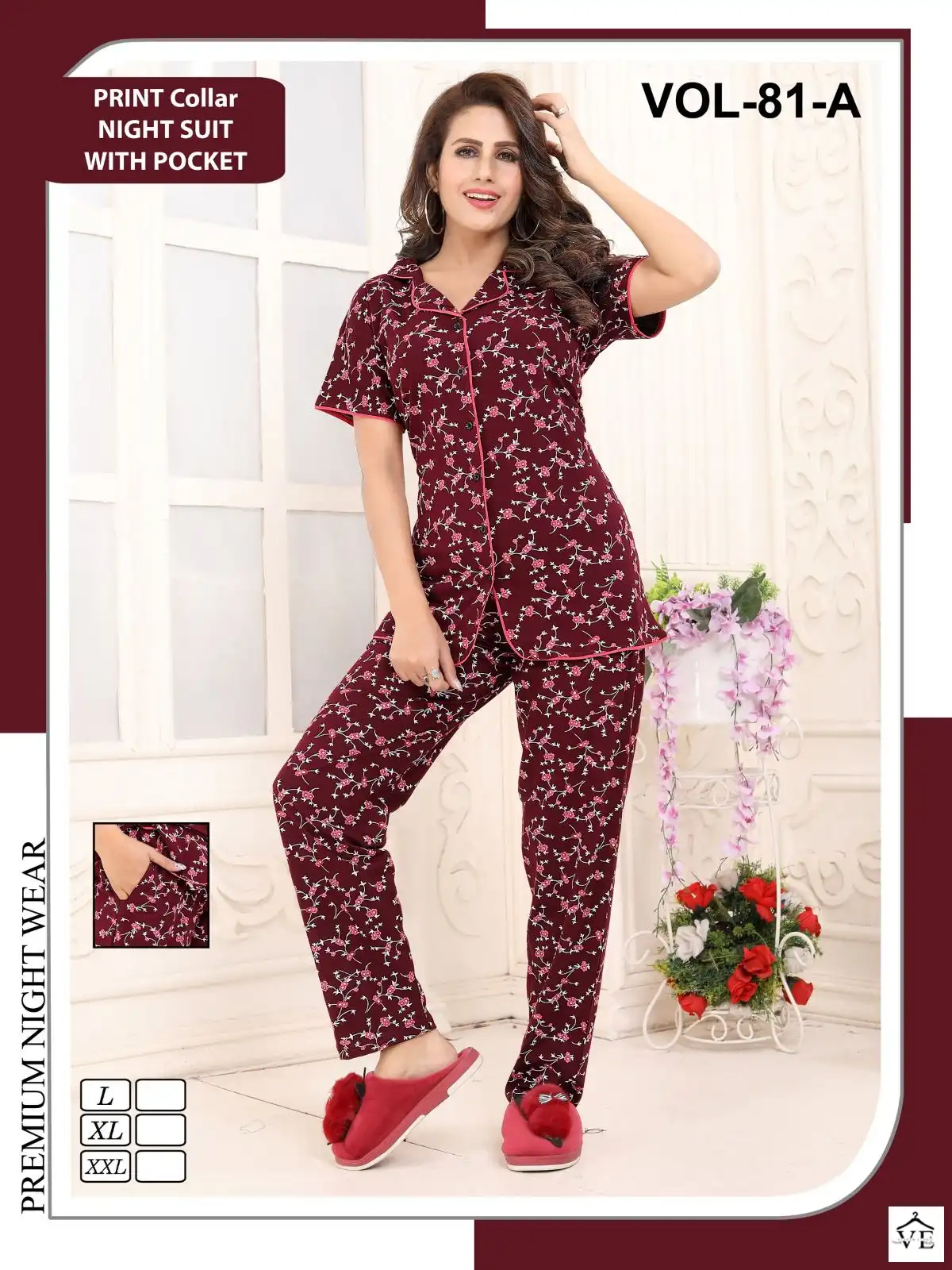 Vardan Ethnic Collor Ns Vol 81 A Cotton Printed Wholesale Night Suits Catalog — Wholesale, MPA wholesale from Surat - Gallery Image 3