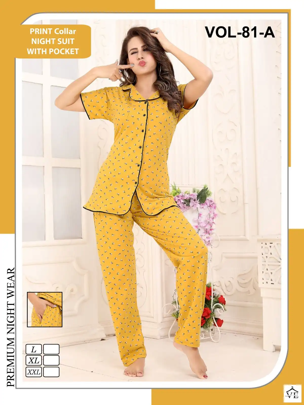 Vardan Ethnic Collor Ns Vol 81 A Cotton Printed Wholesale Night Suits Catalog — Wholesale, MPA wholesale from Surat - Gallery Image 6