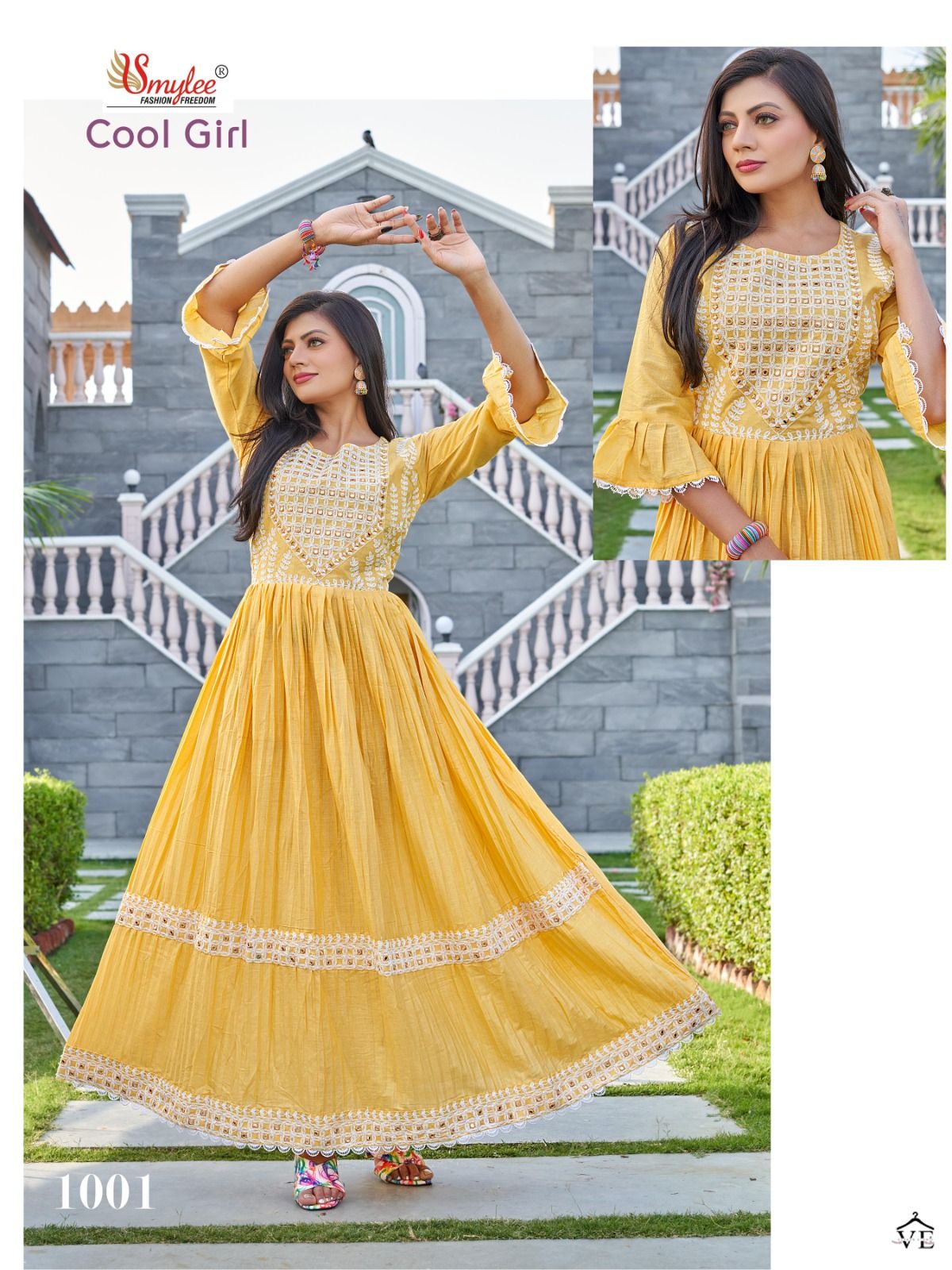 Smylee Cool Girl Heavy Cotton Wholesale Long Gown Catalog — Wholesale Kurtis, MPA wholesale from Surat - Gallery Image 2