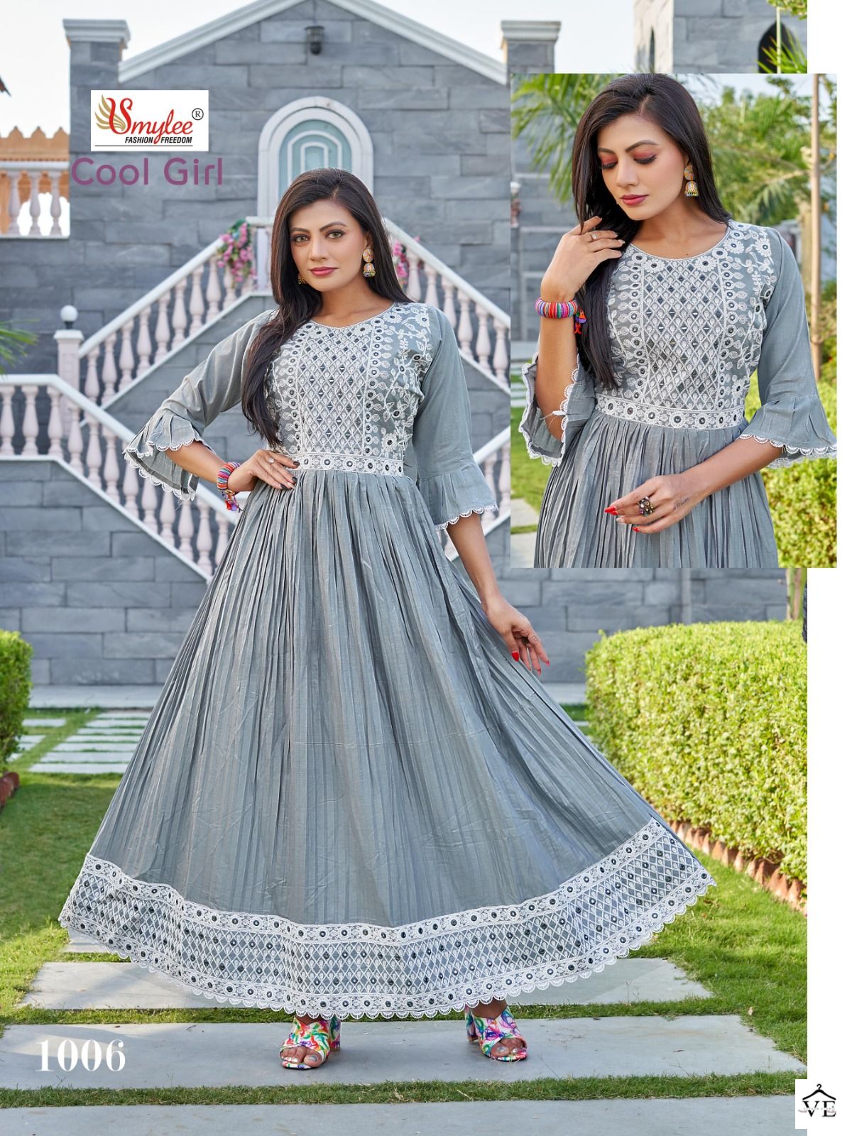 Smylee Cool Girl Heavy Cotton Wholesale Long Gown Catalog — Wholesale Kurtis, MPA wholesale from Surat - Gallery Image 3