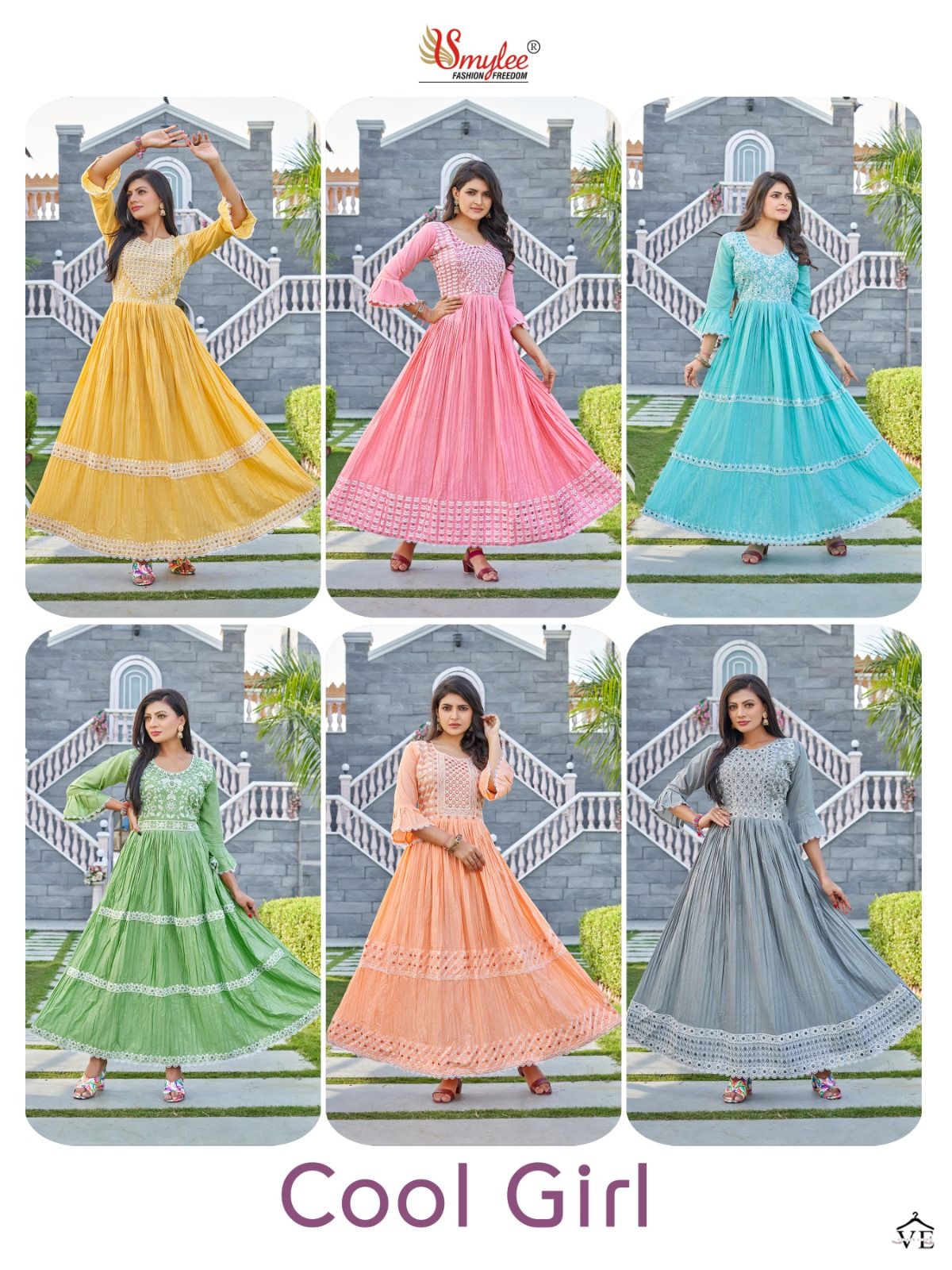 Smylee Cool Girl Heavy Cotton Wholesale Long Gown Catalog — Wholesale Kurtis, MPA wholesale from Surat — view 8