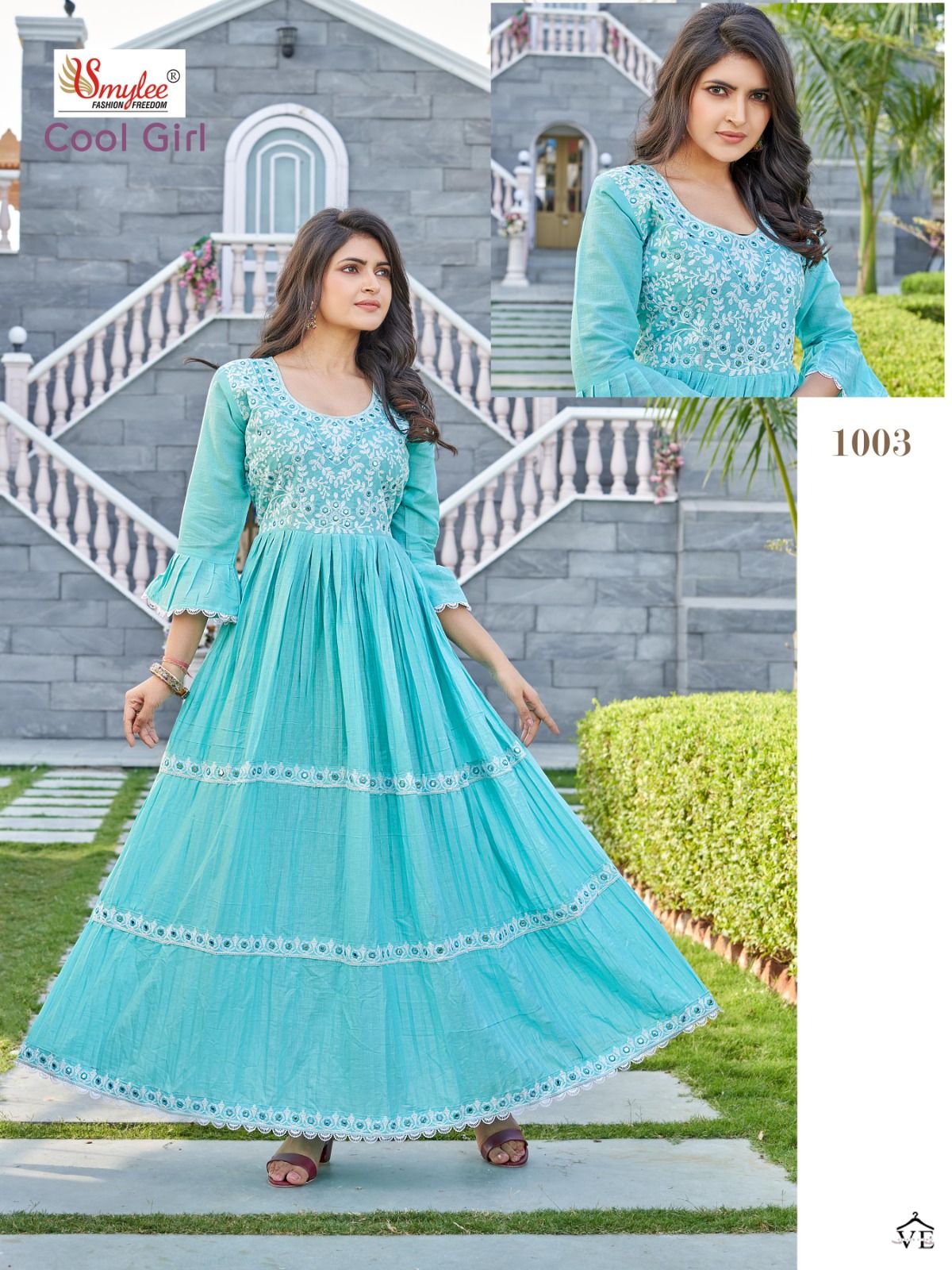 Smylee Cool Girl Heavy Cotton Wholesale Long Gown Catalog — Wholesale Kurtis, MPA wholesale from Surat - Gallery Image 4