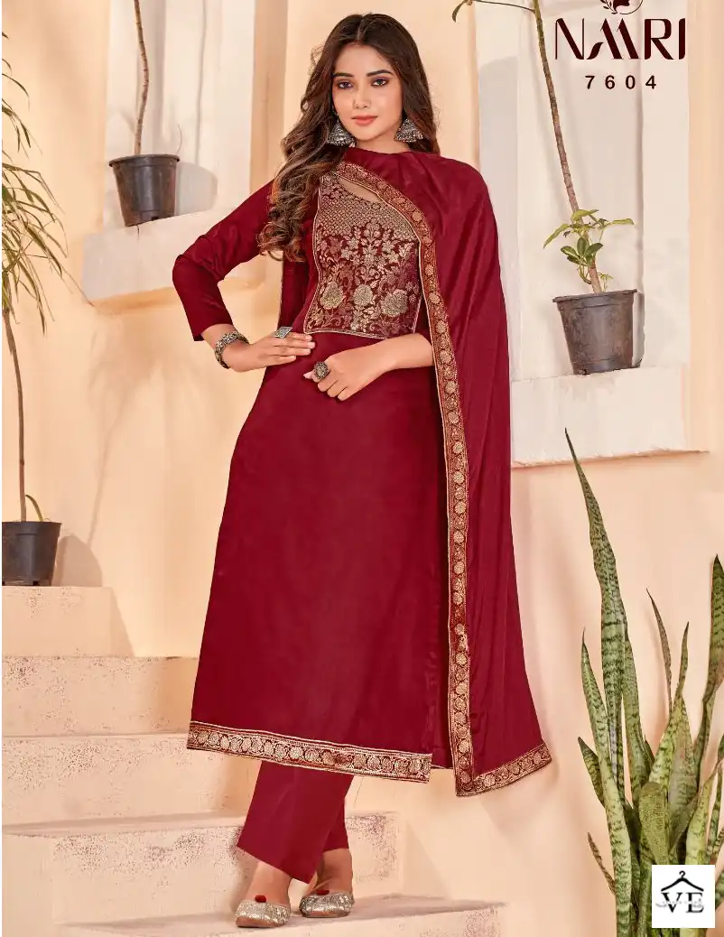 Naari Coorg Viscose Wholesale Designer Salwar Suit Catalog — Wholesale Salwar Suits, MPA wholesale from Surat — view 1