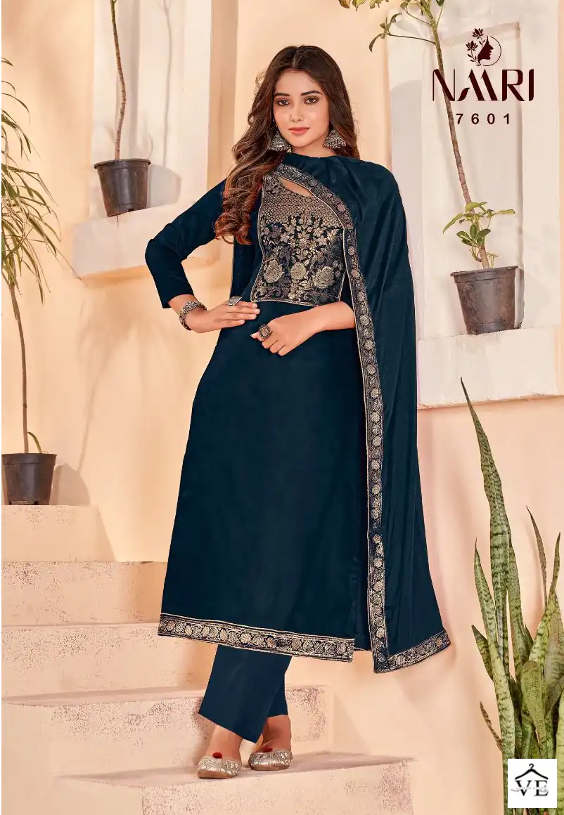 Naari Coorg Viscose Wholesale Designer Salwar Suit Catalog — Wholesale Salwar Suits, MPA wholesale from Surat - Gallery Image 4