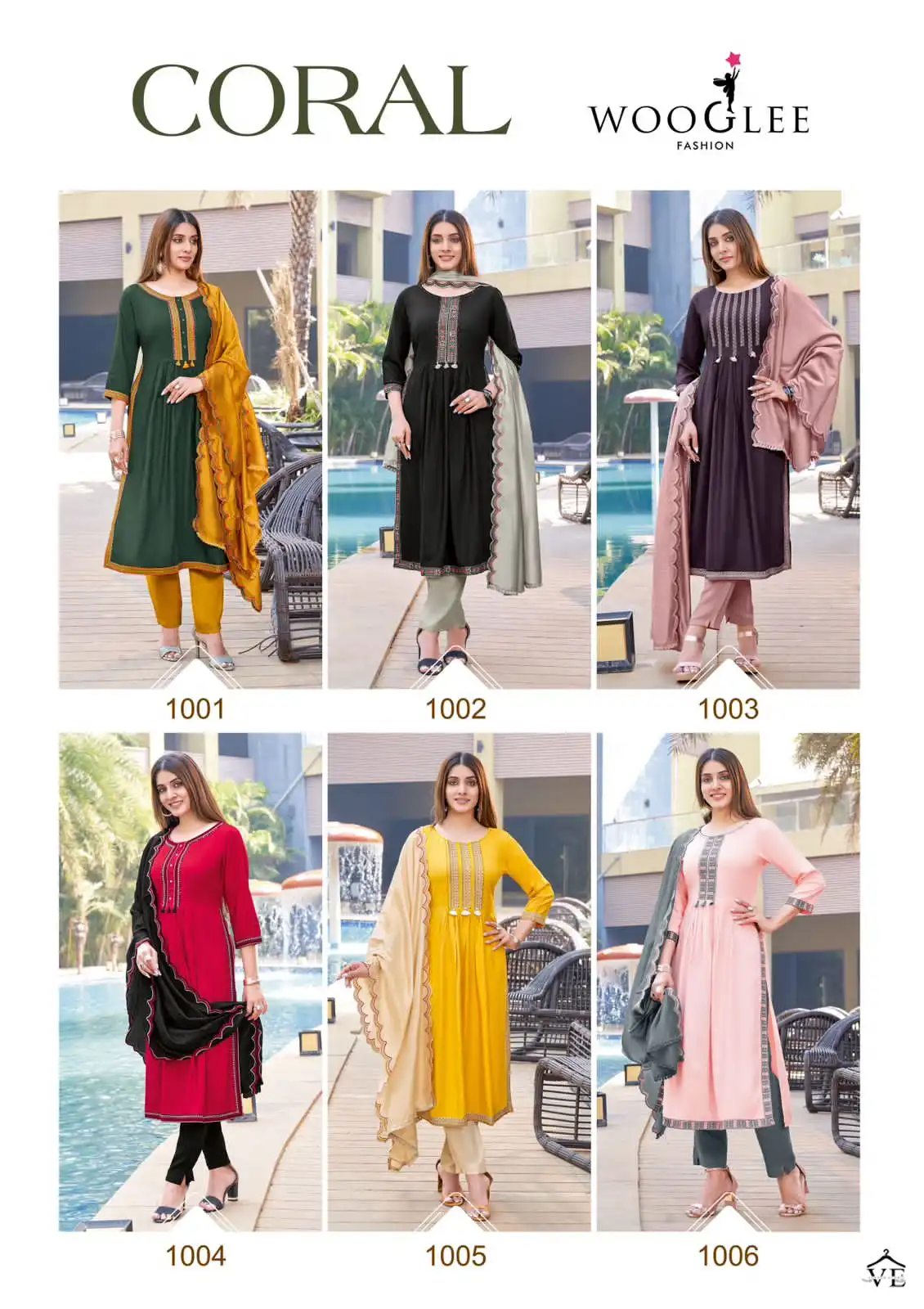 Wooglee Coral Rayon Weaving Wholesale Readymade Salwar Suit Catalog — Wholesale Salwar Suits, MPA wholesale from Surat — view 6