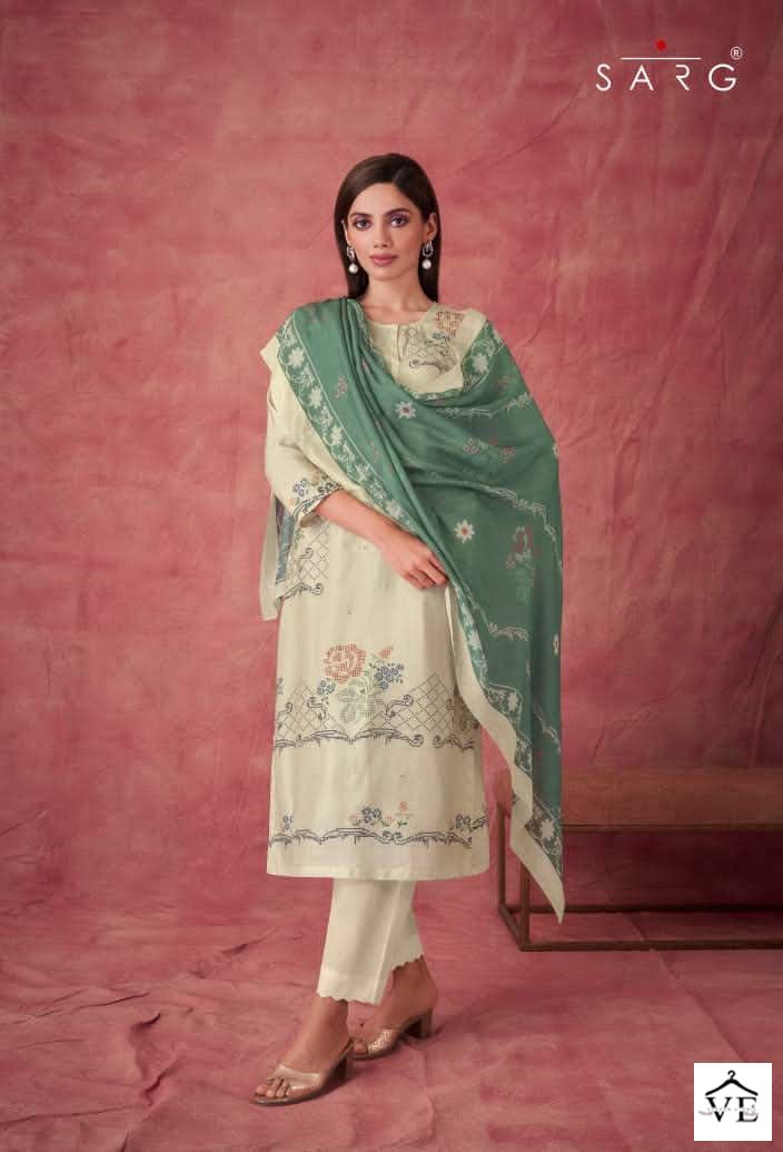 Sarg Cross Stich Muslin Silk Wholesale Designer Salwar Suit Catalog — Wholesale Salwar Suits, MPA wholesale from Surat - Gallery Image 7