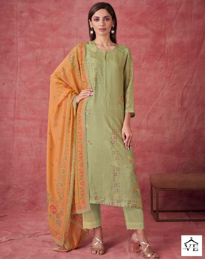 Sarg Cross Stich Muslin Silk Wholesale Designer Salwar Suit Catalog — Wholesale Salwar Suits, MPA wholesale from Surat — view 1