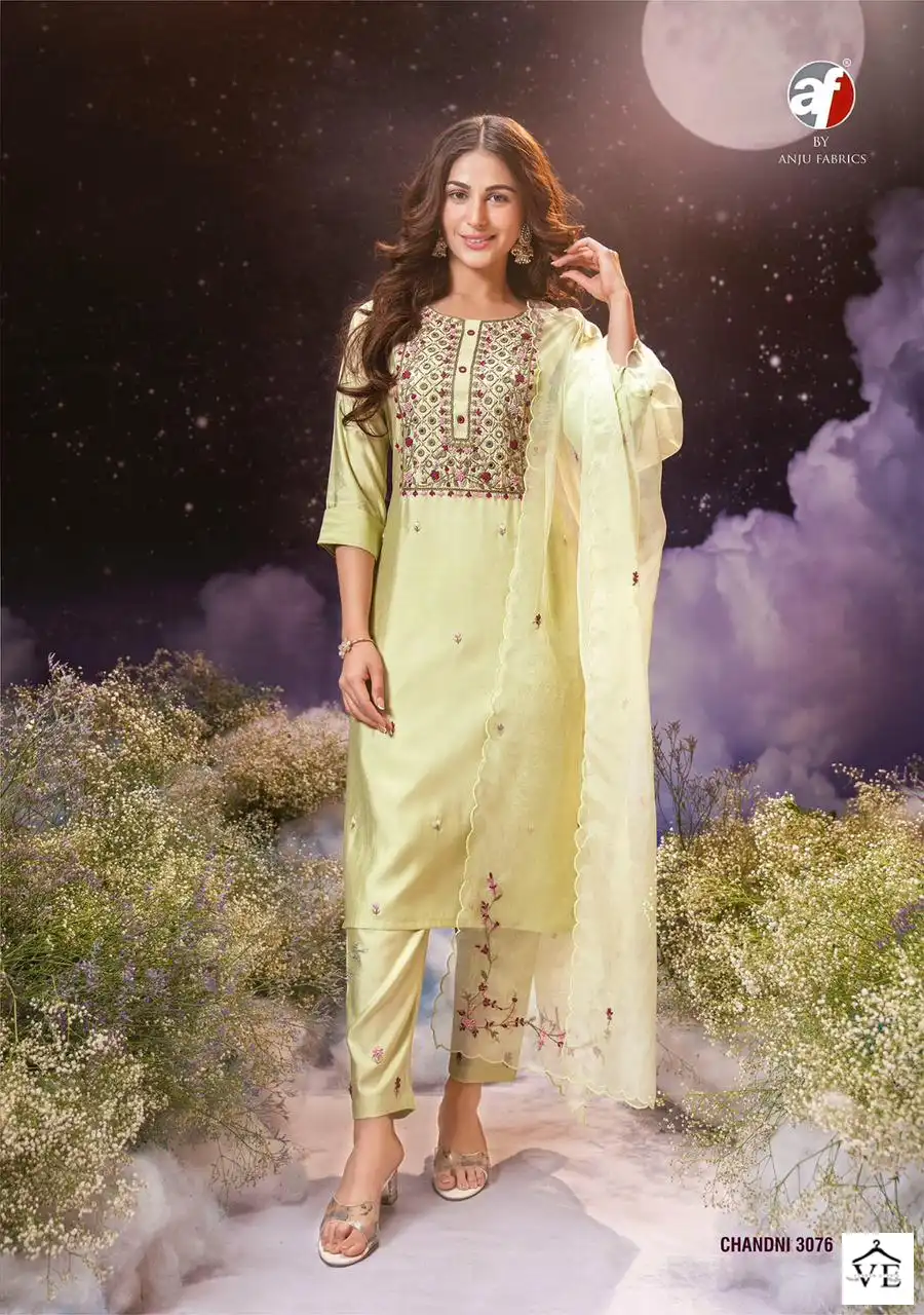 Anju Fabric Chandani Pure Viscose Silk Wholesale Readymade Salwar Suit Catalog — Wholesale Salwar Suits, MPA wholesale from Surat — view 6