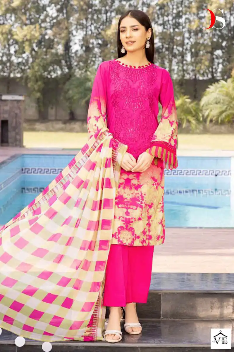 Deepsy Suits Charizma Combination Embroidered Dupatta Pure Cotton Wholesale Pakistani Salwar Suit Catalog — Wholesale Salwar Suits, MPA wholesale from Surat - Gallery Image 3