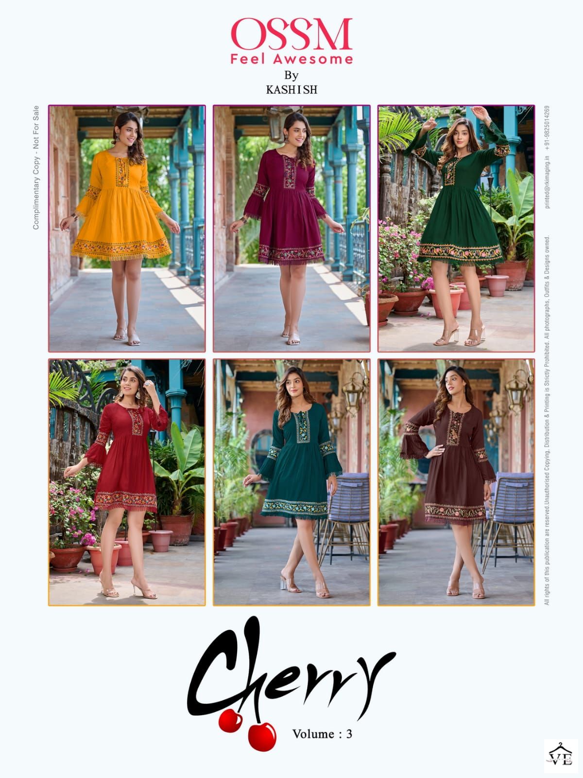 Ossm Cherry Vol 3 Rayon 16Kg Wholesale Kurtis Catalog — Wholesale Kurtis, MPA wholesale from Surat — view 7