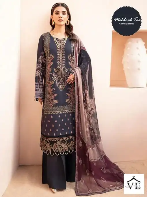 Mehboob Tex Chevron Vol 2 Cambric Cotton Wholesale Pakistani Suit Catalog — Wholesale Salwar Suits, MPA wholesale from Surat - Gallery Image 4