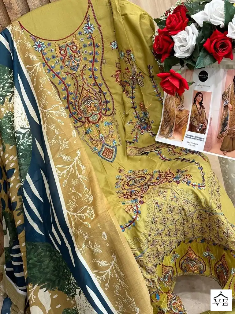 Mehboob Tex Chevron Vol 2 Cambric Cotton Wholesale Pakistani Suit Catalog — Wholesale Salwar Suits, MPA wholesale from Surat - Gallery Image 2