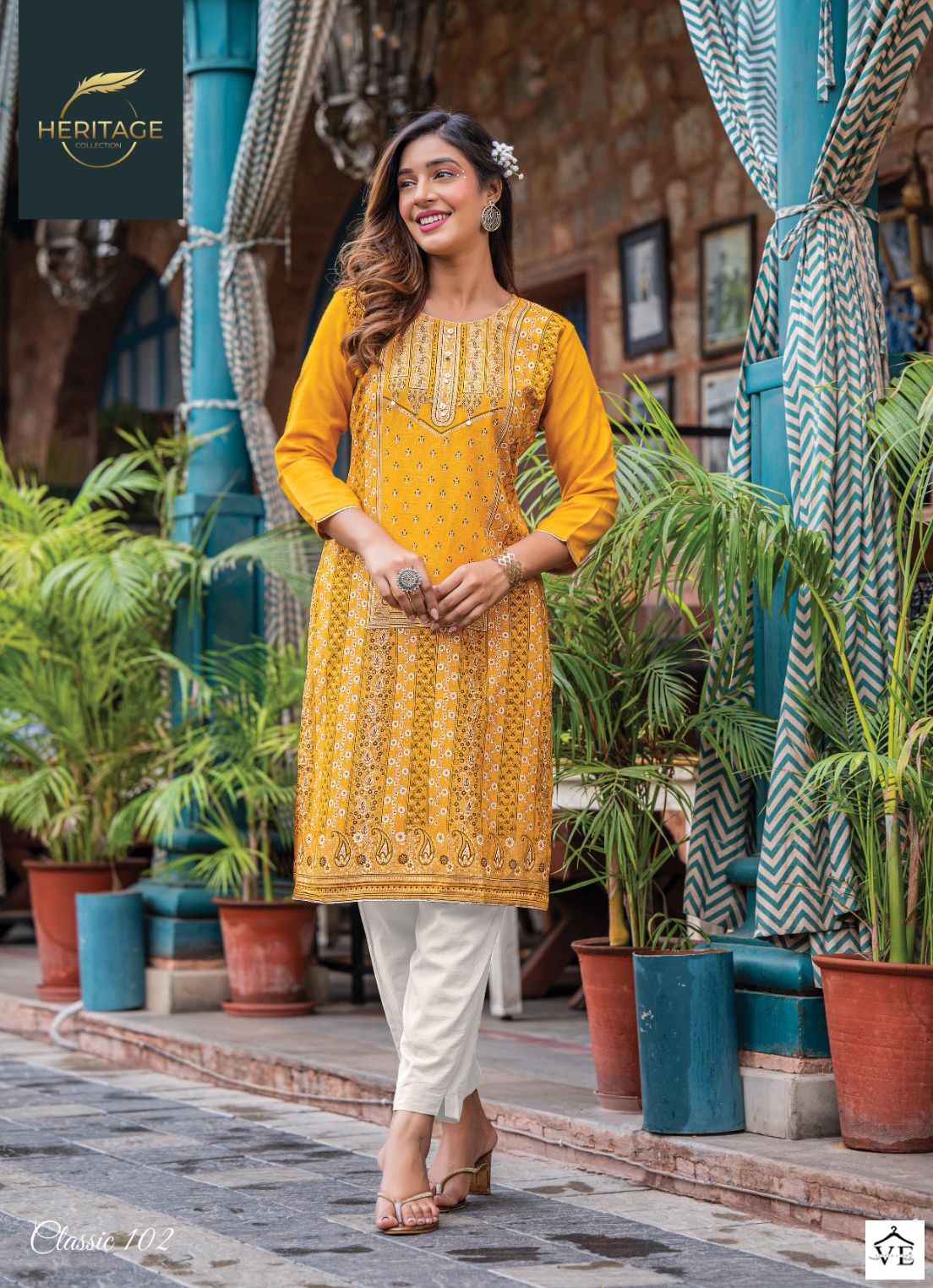 Heritage Classic Rayon Wholesale Kurtis Catalog — Wholesale Kurtis, MPA wholesale from Surat - Gallery Image 4