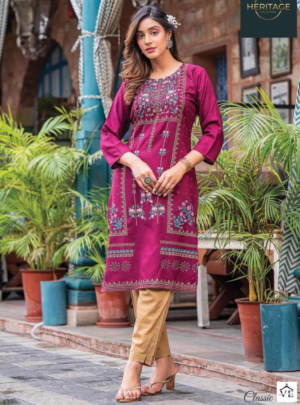 Heritage Classic Rayon Wholesale Kurtis Catalog — Wholesale Kurtis, MPA wholesale from Surat — view 1