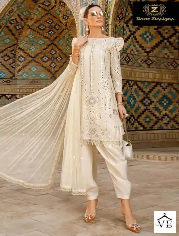 Ziaaz Codes 239 Cambric Cotton Wholesale Pakistani Salwar Suit Catalog — Wholesale Salwar Suits, MPA wholesale from Surat — view 1