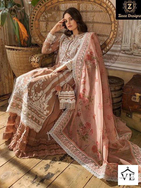 Ziaaz Designs Codes 313 314 Cambric Cotton Wholesale Pakistani Salwar Suit Catalog — Wholesale Salwar Suits, MPA wholesale from Surat — view 1