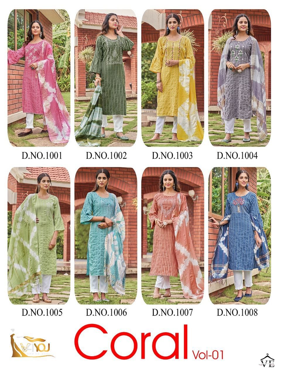 Vardan Ethnic Coral Vol 1 Viscose Rayon Wholesale Readymade Salwar Suit Catalog — Wholesale Salwar Suits, MPA wholesale from Surat — view 9