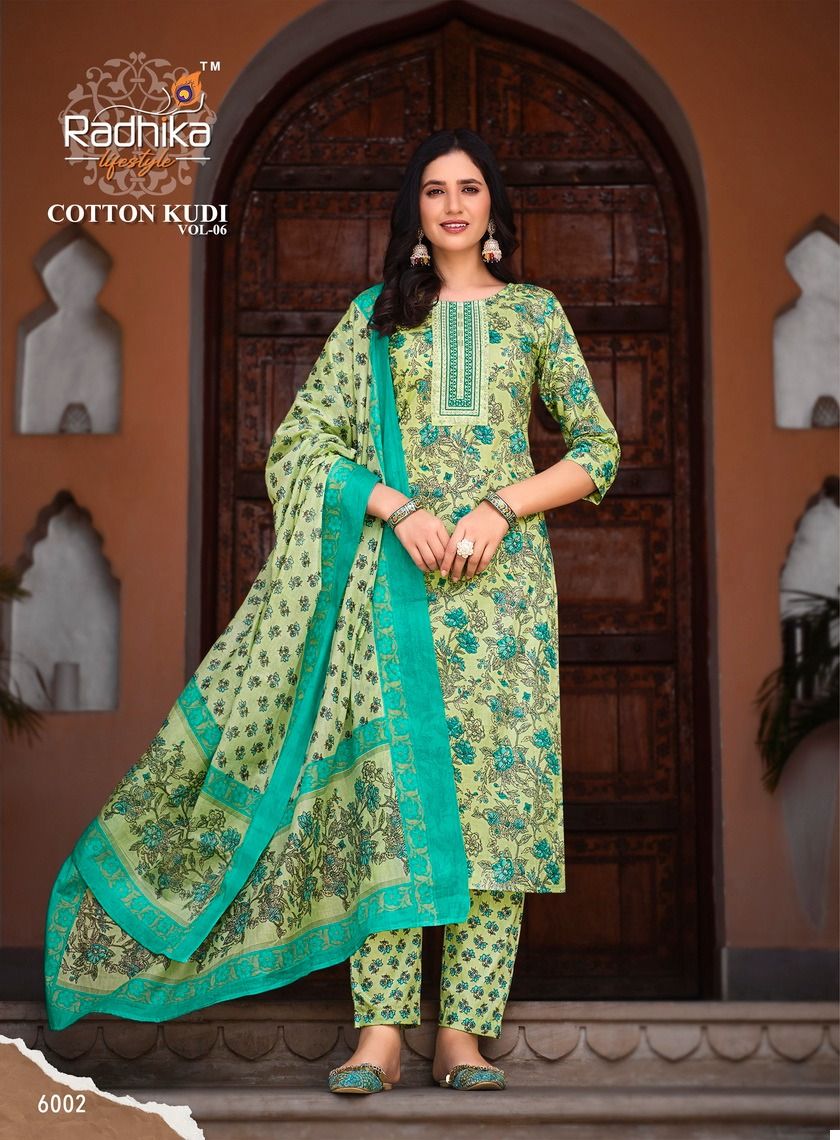 Radhika Lifestyle Cotton Kudi Vol 6 Cotton Wholesale Salwar Suit Catalog — Wholesale Salwar Suits, MPA wholesale from Surat - Gallery Image 2
