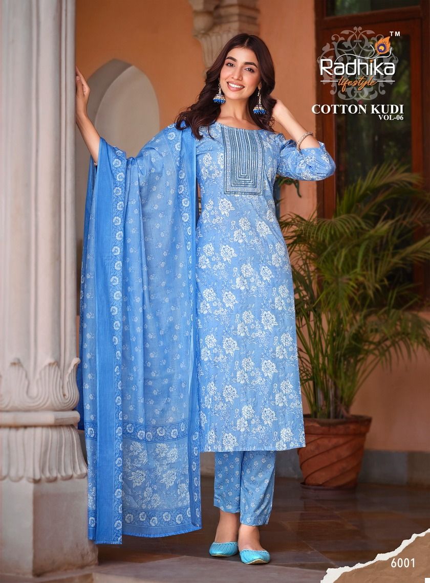 Radhika Lifestyle Cotton Kudi Vol 6 Cotton Wholesale Salwar Suit Catalog — Wholesale Salwar Suits, MPA wholesale from Surat - Gallery Image 3