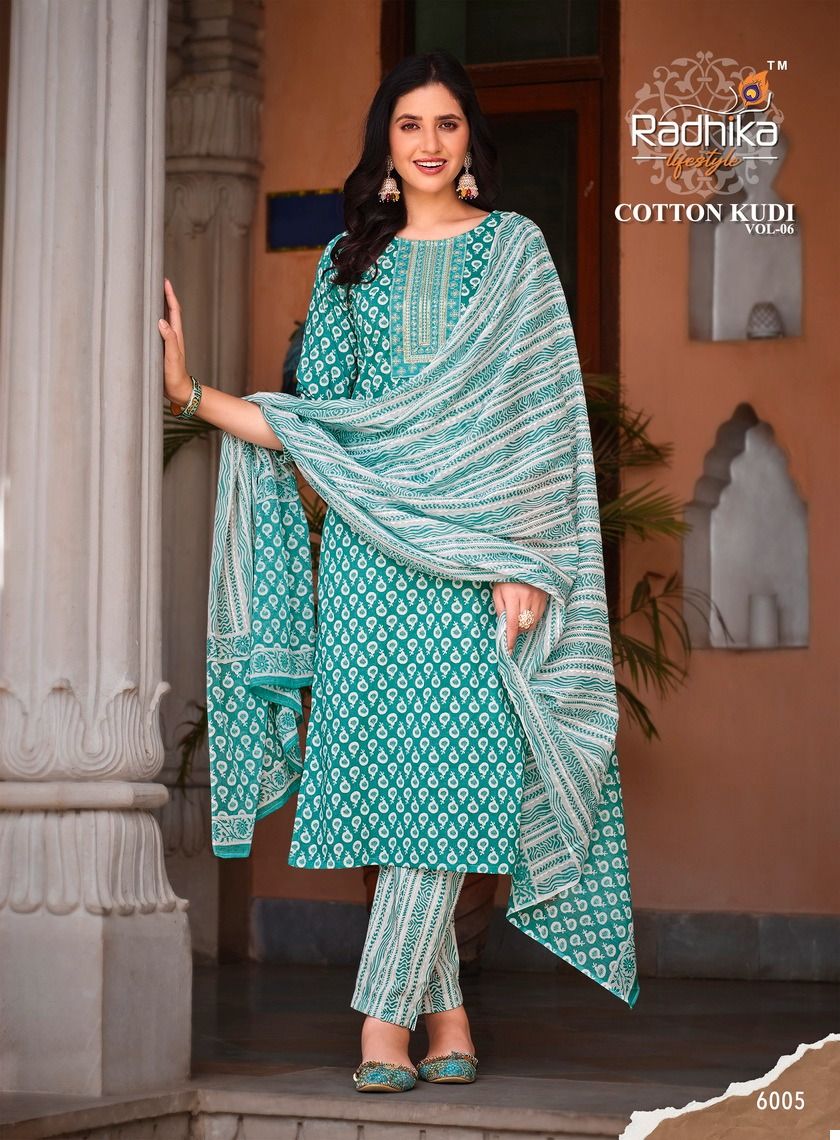 Radhika Lifestyle Cotton Kudi Vol 6 Cotton Wholesale Salwar Suit Catalog — Wholesale Salwar Suits, MPA wholesale from Surat - Gallery Image 5