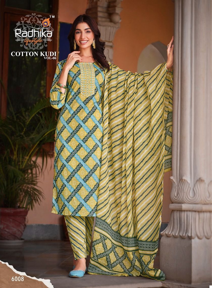 Radhika Lifestyle Cotton Kudi Vol 6 Cotton Wholesale Salwar Suit Catalog — Wholesale Salwar Suits, MPA wholesale from Surat - Gallery Image 6
