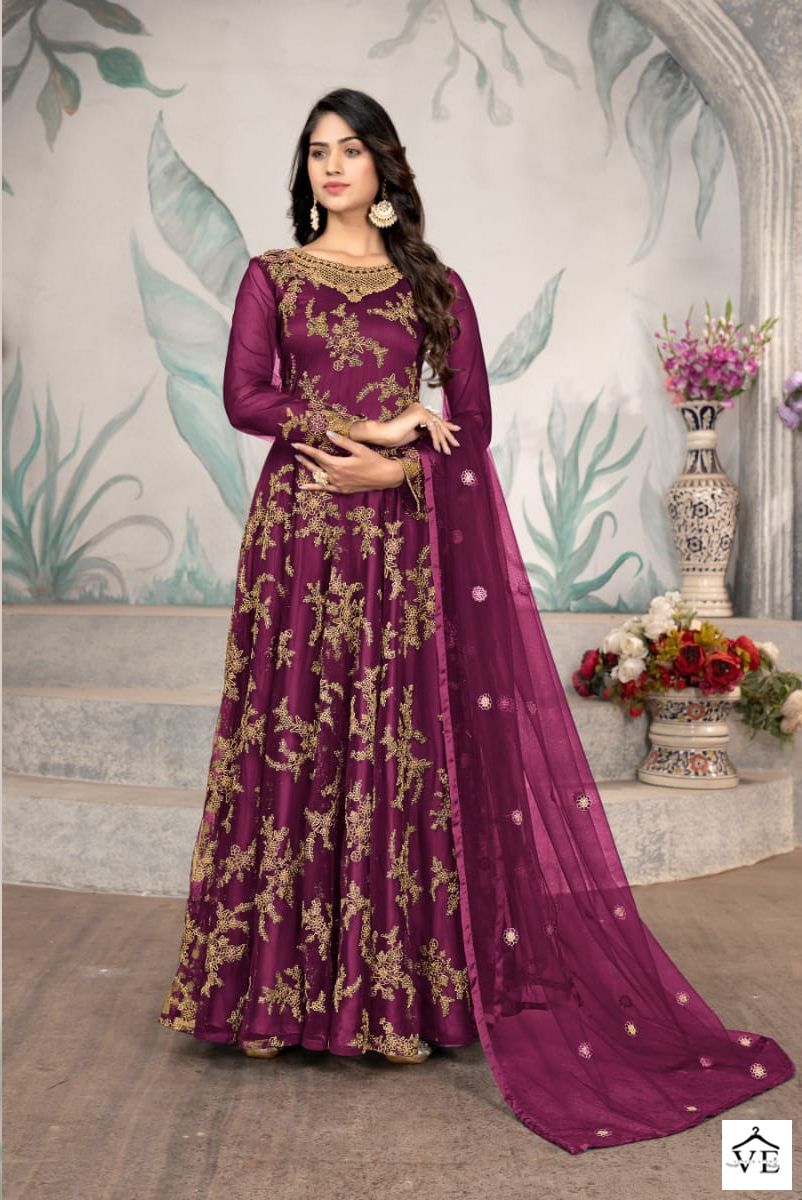 Swagat D No 655 Net Wholesale Designer Salwar Suit Catalog — Wholesale Salwar Suits, MPA wholesale from Surat - Gallery Image 3