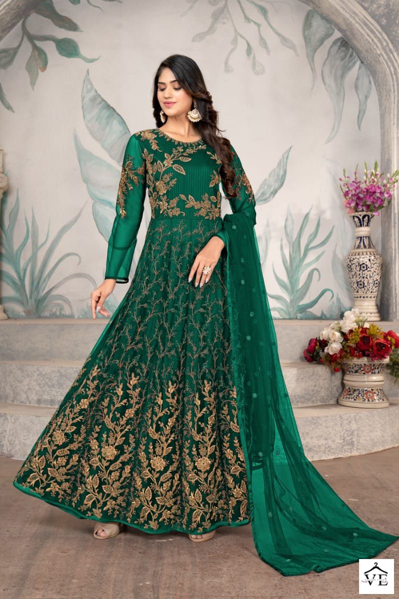 Swagat D No 663 Net Wholesale Designer Salwar Suit Catalog — Wholesale Salwar Suits, MPA wholesale from Surat - Gallery Image 2
