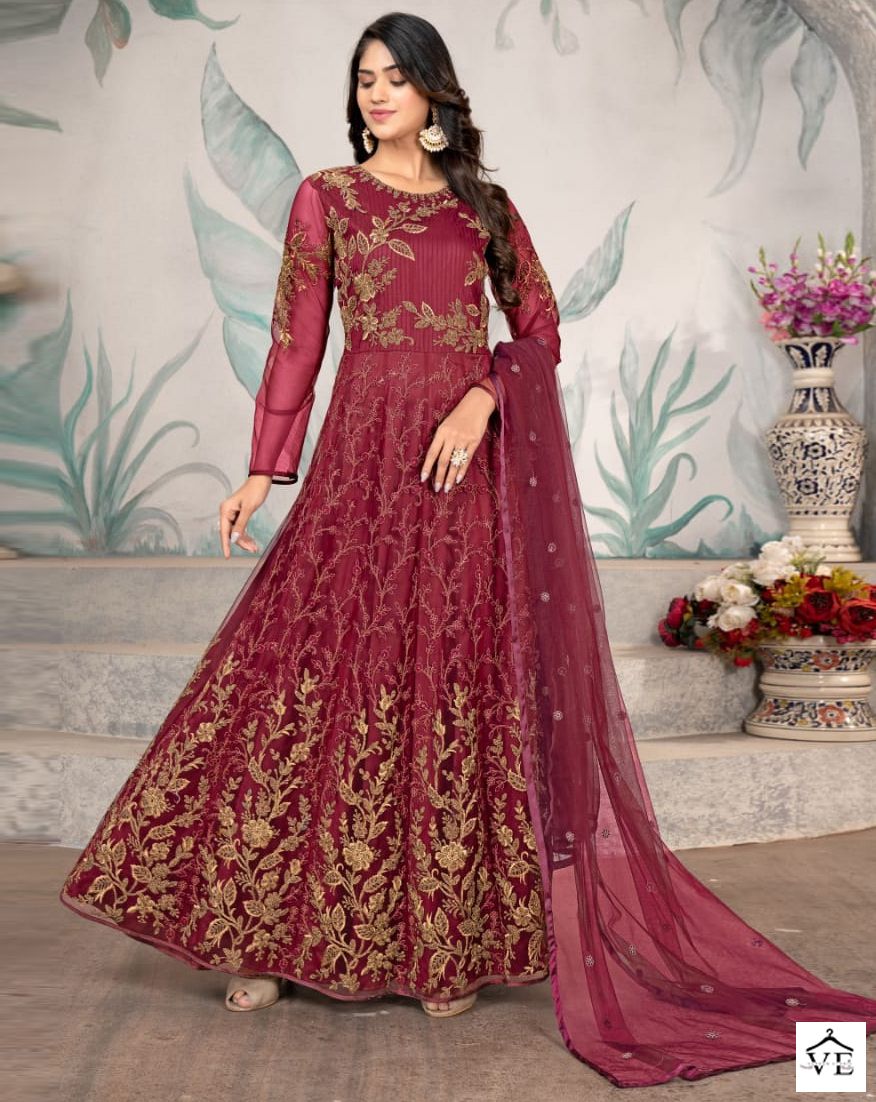 Swagat D No 663 Net Wholesale Designer Salwar Suit Catalog — Wholesale Salwar Suits, MPA wholesale from Surat — view 1