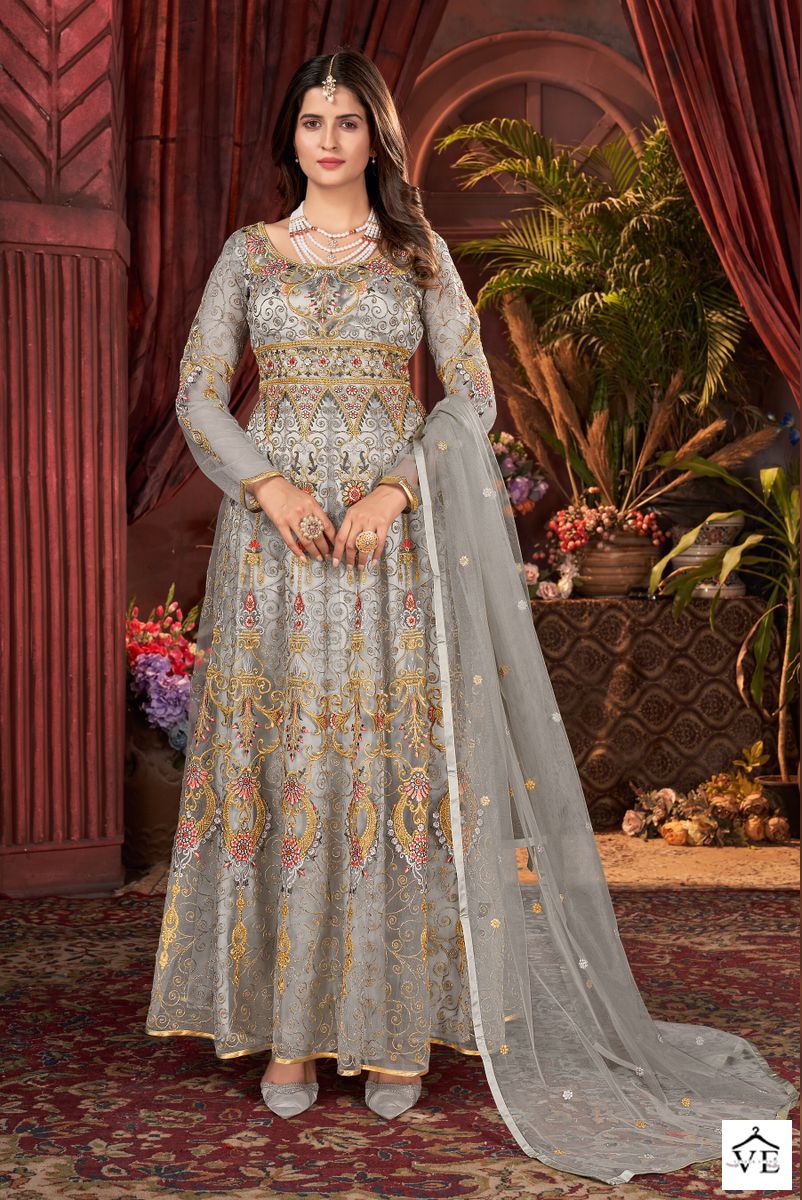 Swagat D No 667 Net Wholesale Designer Salwar Suit Catalog — Wholesale Salwar Suits, MPA wholesale from Surat — view 4