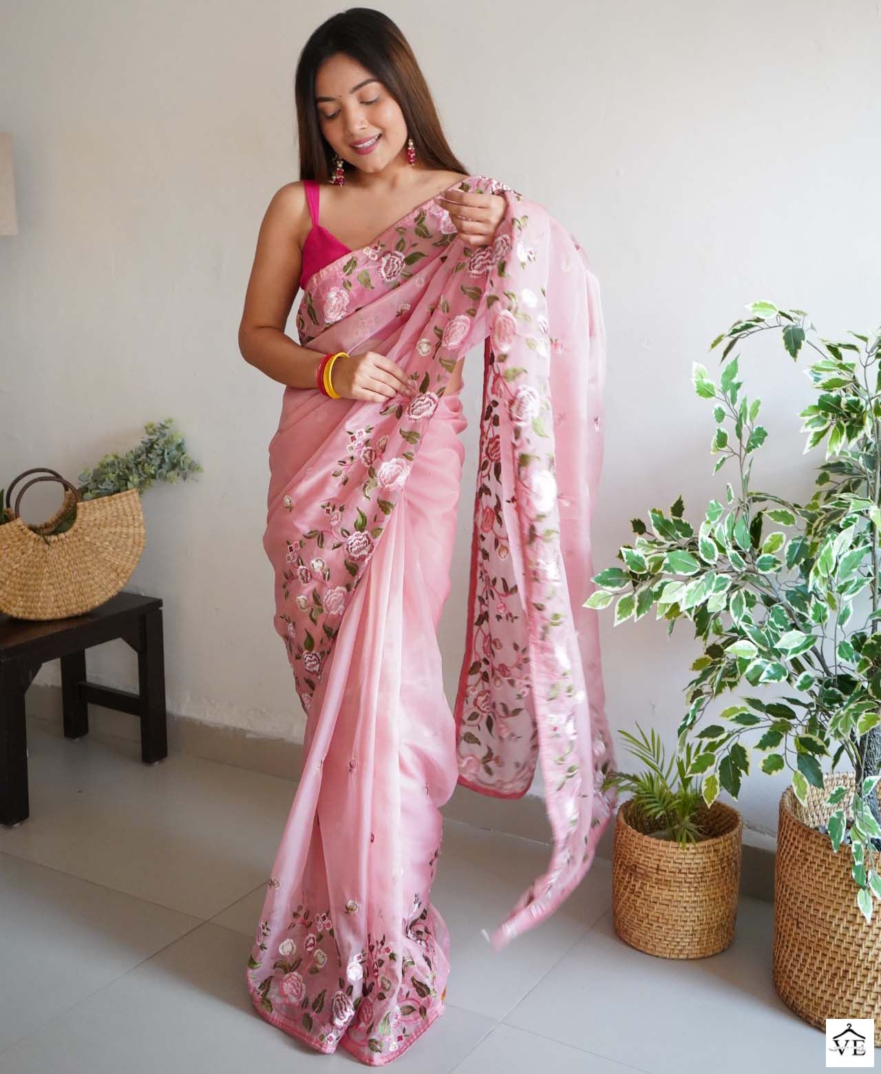 Shree Trends Damini Organza Wholesale Sarees Catalog — Wholesale Sarees, MPA wholesale from Surat — view 1