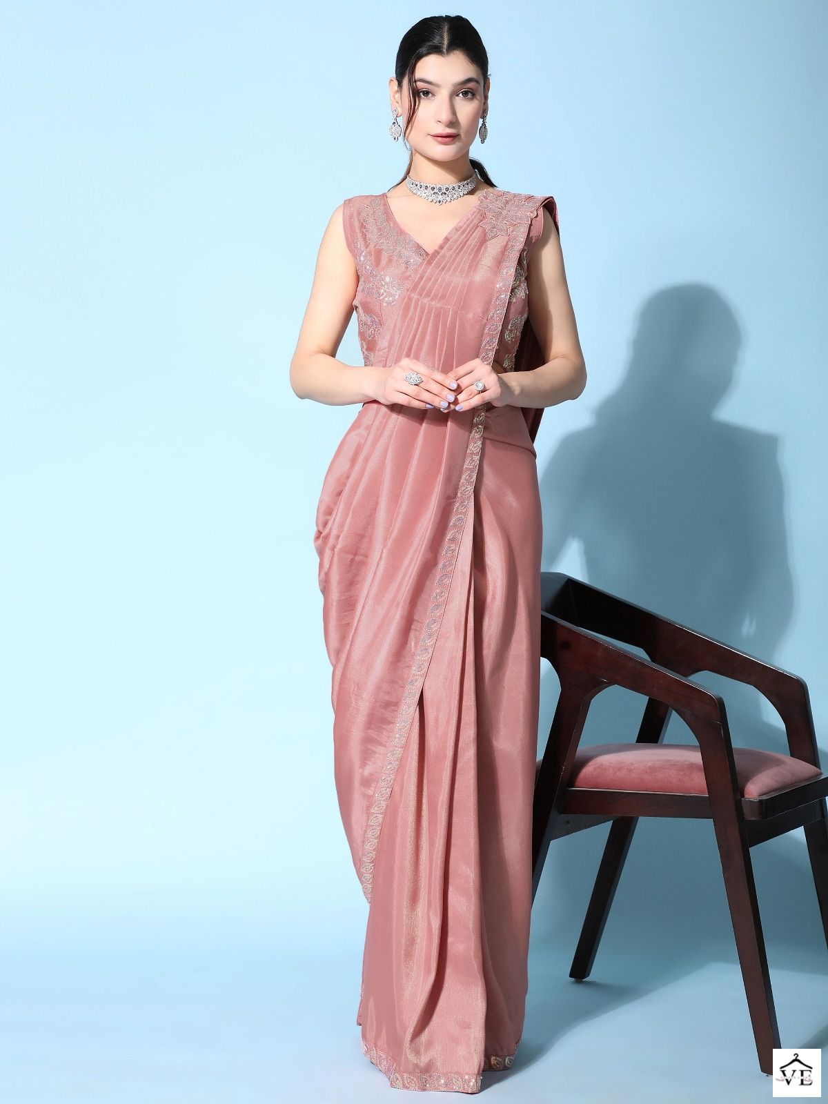 Amoha 242 Silk Satin Wholesale Readymade Saree Catalog