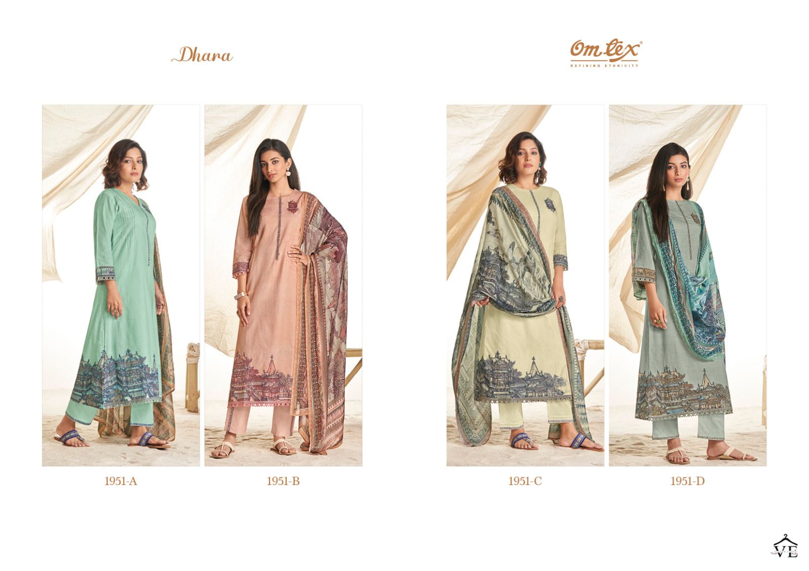 Omtex Dhara Lawn Cotton Wholesale Designer Salwar Suit Catalog — Wholesale Salwar Suits, MPA wholesale from Surat — view 5